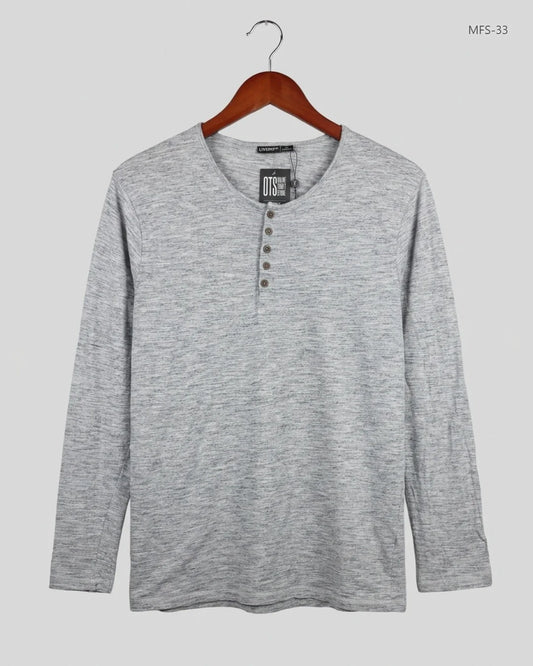 Premium Condition Men's Full Sleeves T-Shirt | Preloved Livergy | Gray Cotton | Thrift Shop for Men Islamabad Pakistan | OTS