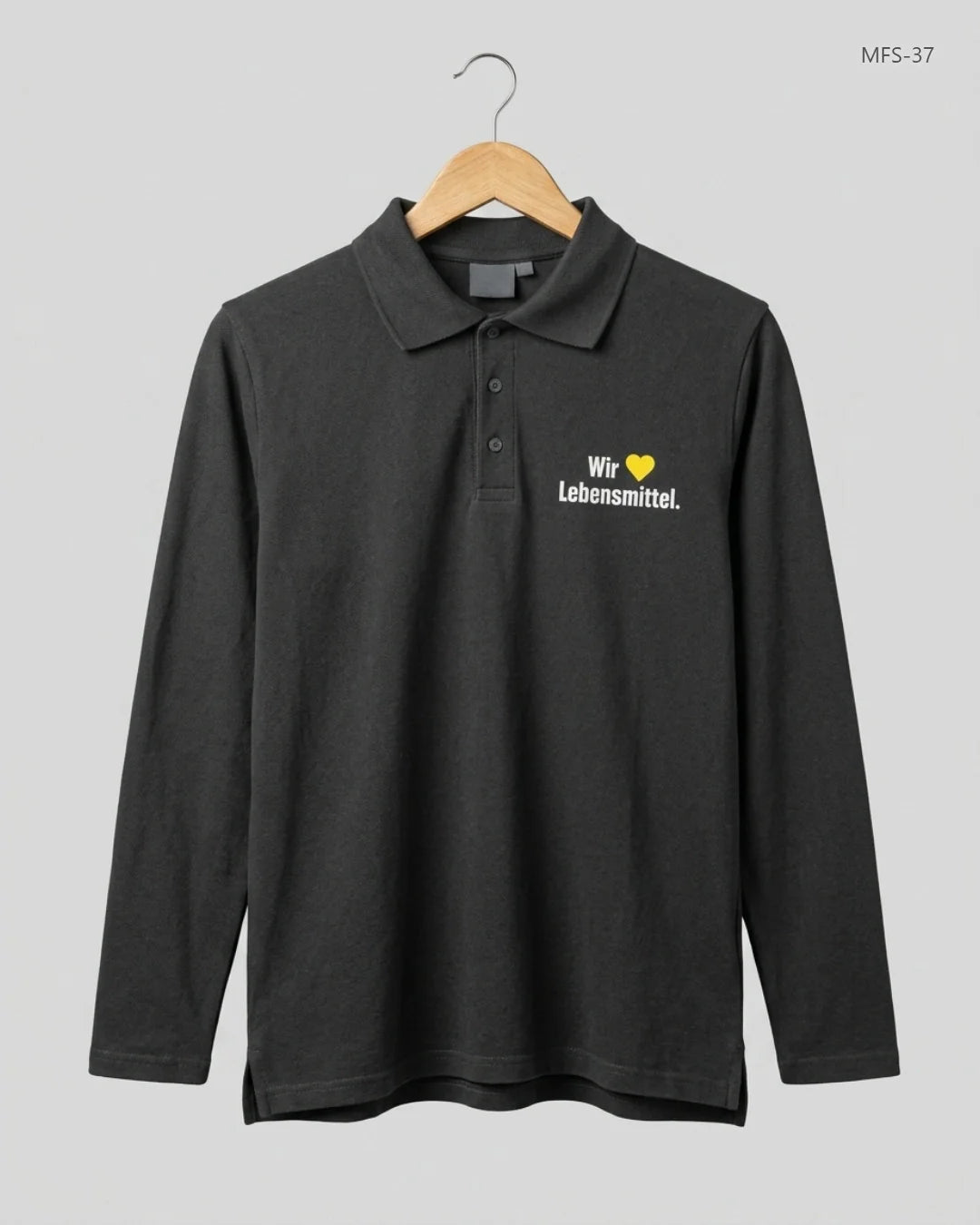 WIR LEBENSMITTEL Black Men's Full Sleeves T-Shirt (MFS-37)