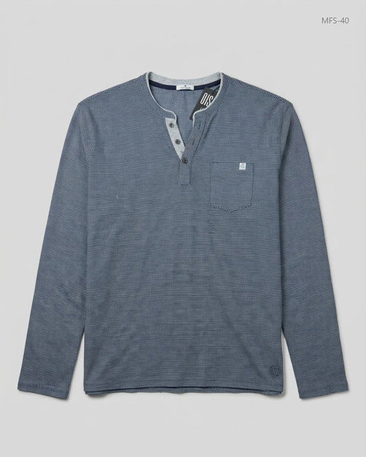 Preloved Premium Men's Full Sleeves T-Shirt by TOM TAILOR, Grey Cotton for Men - OTS Thrift Shop Karachi Pakistan
