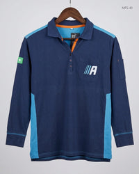 ACTION Blue Men's Full Sleeves T-Shirt (MFS-43)