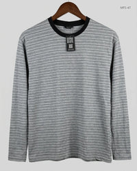 OKAY Gray Men's Full Sleeves T-Shirt (MFS-47)