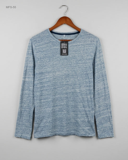 Excellent Condition Men's Full Sleeves T-Shirt | Preloved STRAIGH UP | Gray Cotton | Thrift Shop for Men Peshawar Pakistan | OTS