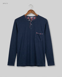 ROYAL CLASS (MFS-73) Long-Sleeved Henley Shirt