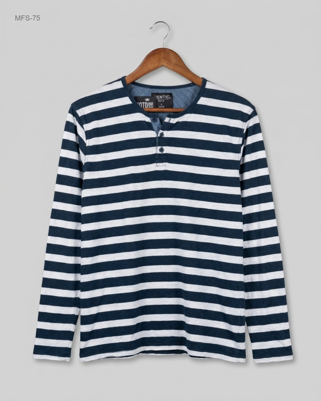 IDENTIC (MFS-75) Long-Sleeve Henley Shirt