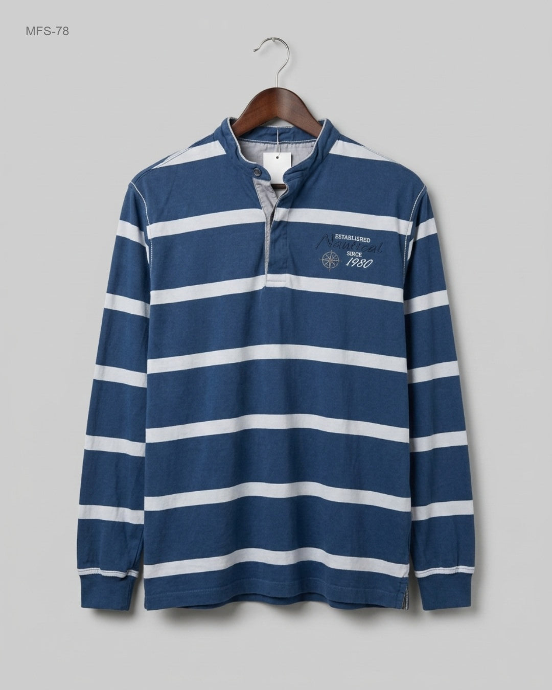 RAGMAN (MFS-78) Rugby-Style Henley Shirt