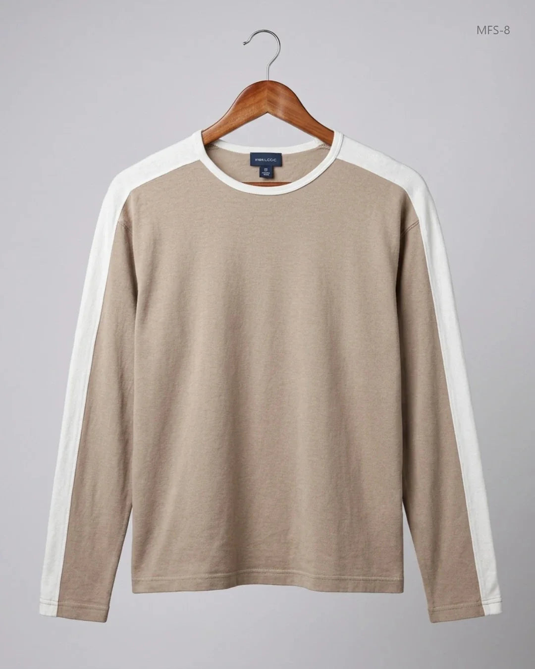 H&M Beige Men's Full Sleeves T-Shirt (MFS-8)