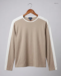 H&M Beige Men's Full Sleeves T-Shirt (MFS-8)