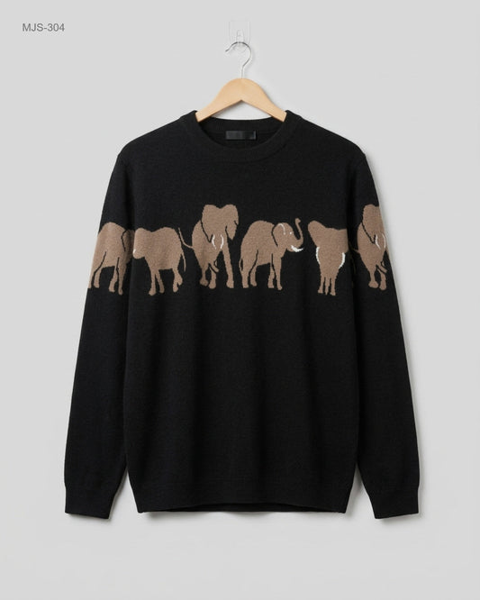 Preloved Premium Men Jumpers & Sweaters by Unknown, Black Cotton for Men - OTS Thrift Shop Islamabad Pakistan