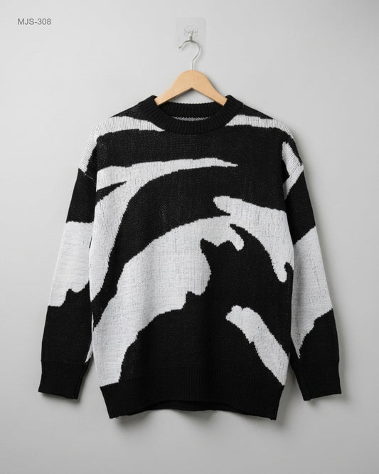 Shop Premium Men Jumpers & Sweaters by Unknown | Preloved Branded Clothes | Black&White ACRYLIC | Men | OTS Thrift Store Lahore Pakistan