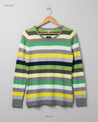 GAP (MJS-309) Striped Long-Sleeve Sweater - S