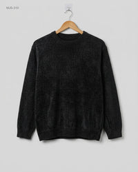 cut label (MJS-310) Chenille Crew-Neck Sweater - XL