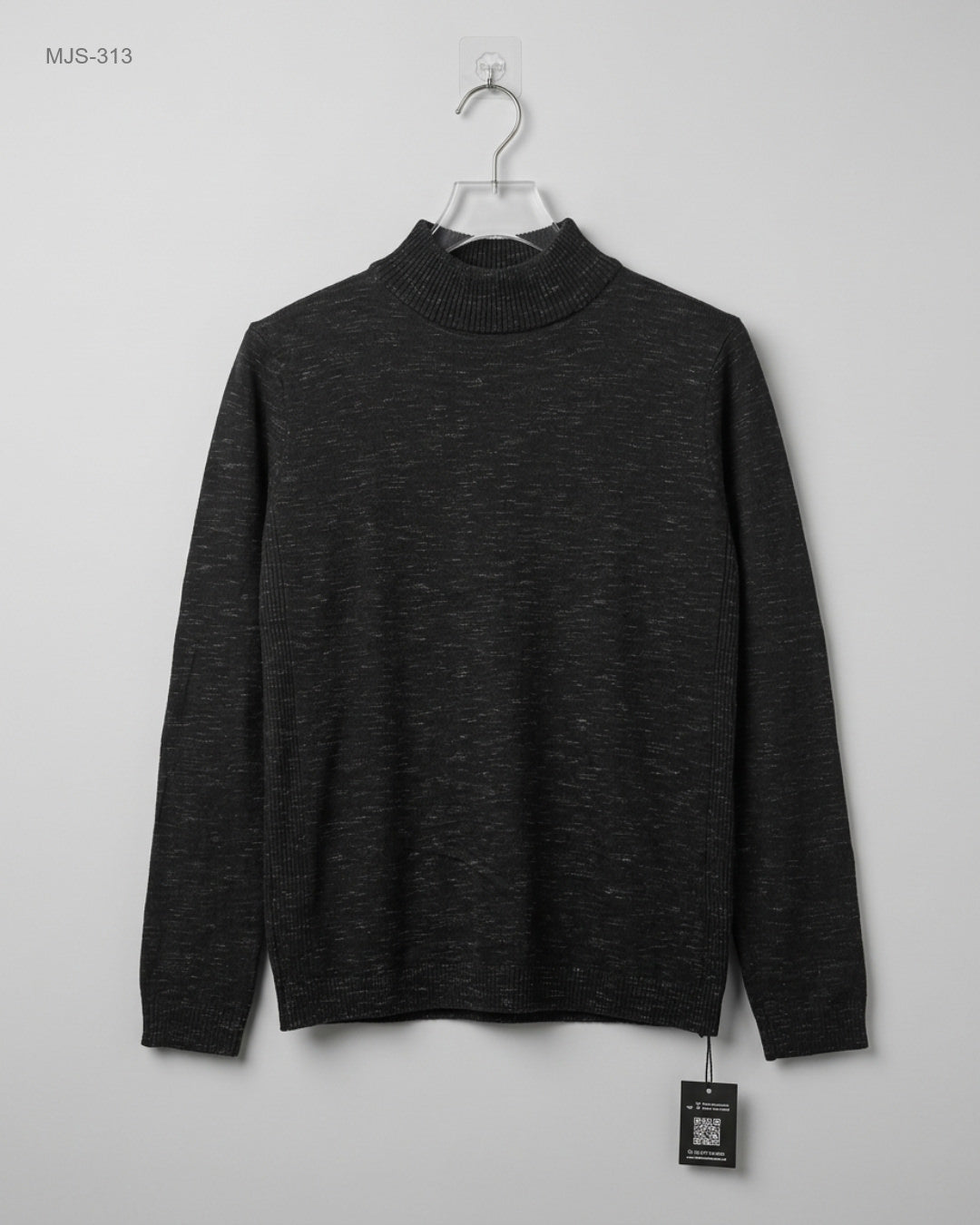 CUT LABEL (MJS-313) Mock Neck Marl Sweater - S/M