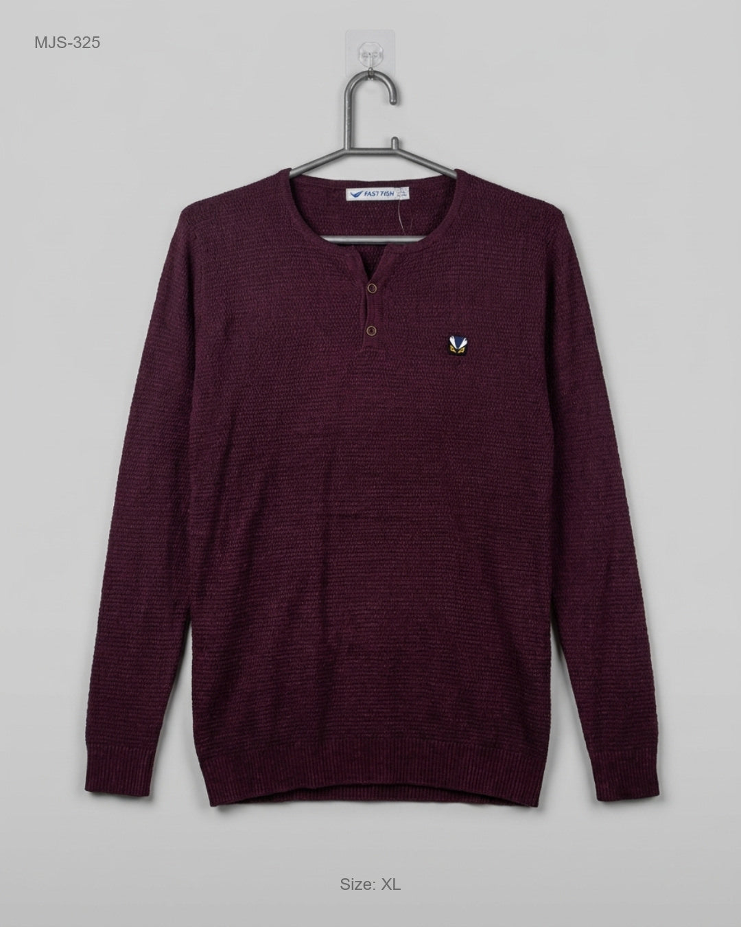 UK Imported secondhand Men Jumpers & Sweaters - FASTFISH brand, Maroon Cotton, Premium condition, for Men - Online Thrift Store Lahore Pakistan