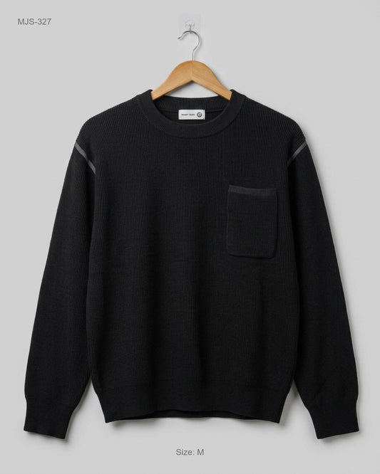 UK Imported secondhand Men Jumpers & Sweaters - Design brand, BLACK Cotton, Premium condition, for Men - Online Thrift Store Lahore Pakistan