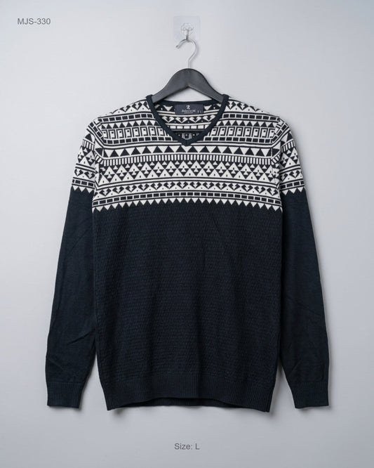 Secondhand Branded Men Jumpers & Sweaters by JIEKELUYISI, Black Cotton fabric, Premium condition, for Men - Online Thrift Shop Lahore Pakistan