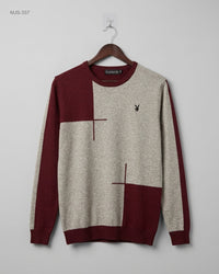 PLAY BOY (MJS-337) Crew Neck Knit Sweater - 2XS