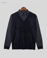 Cut label (MJS-353) Layered V-Neck Sweater - M
