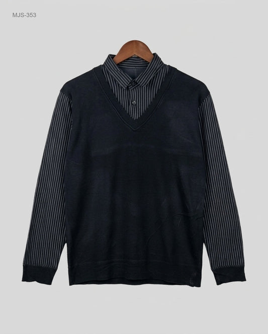 Men Jumpers & Sweaters | Unknown | Preloved Branded | Black Cotton | Premium | OTS Thrift Store Islamabad Pakistan