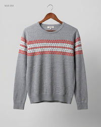YISHION (MJS-354) Crew-Neck Knit Sweater - S