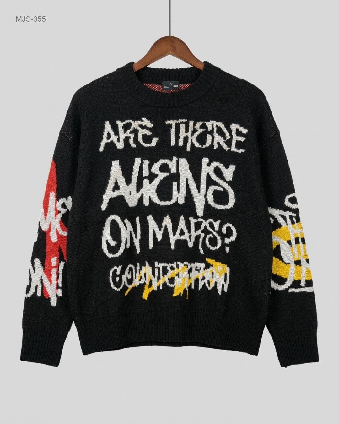 LI-MING (MJS-355) Graphic Knit Sweater - L