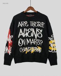 LI-MING (MJS-355) Graphic Knit Sweater - L