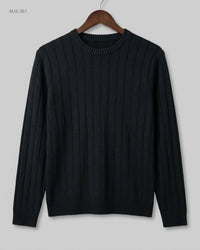 Cut Label (MJS-361) Ribbed Crew Neck Sweater - S/M