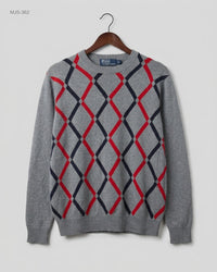 P0L0 R@LPH.L@URE.N (MJS-362) Argyle Crewneck Sweater - XS