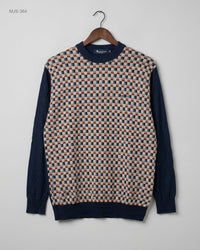 Aquasaotai (MJS-364) Checkered Crewneck Sweater - M/L