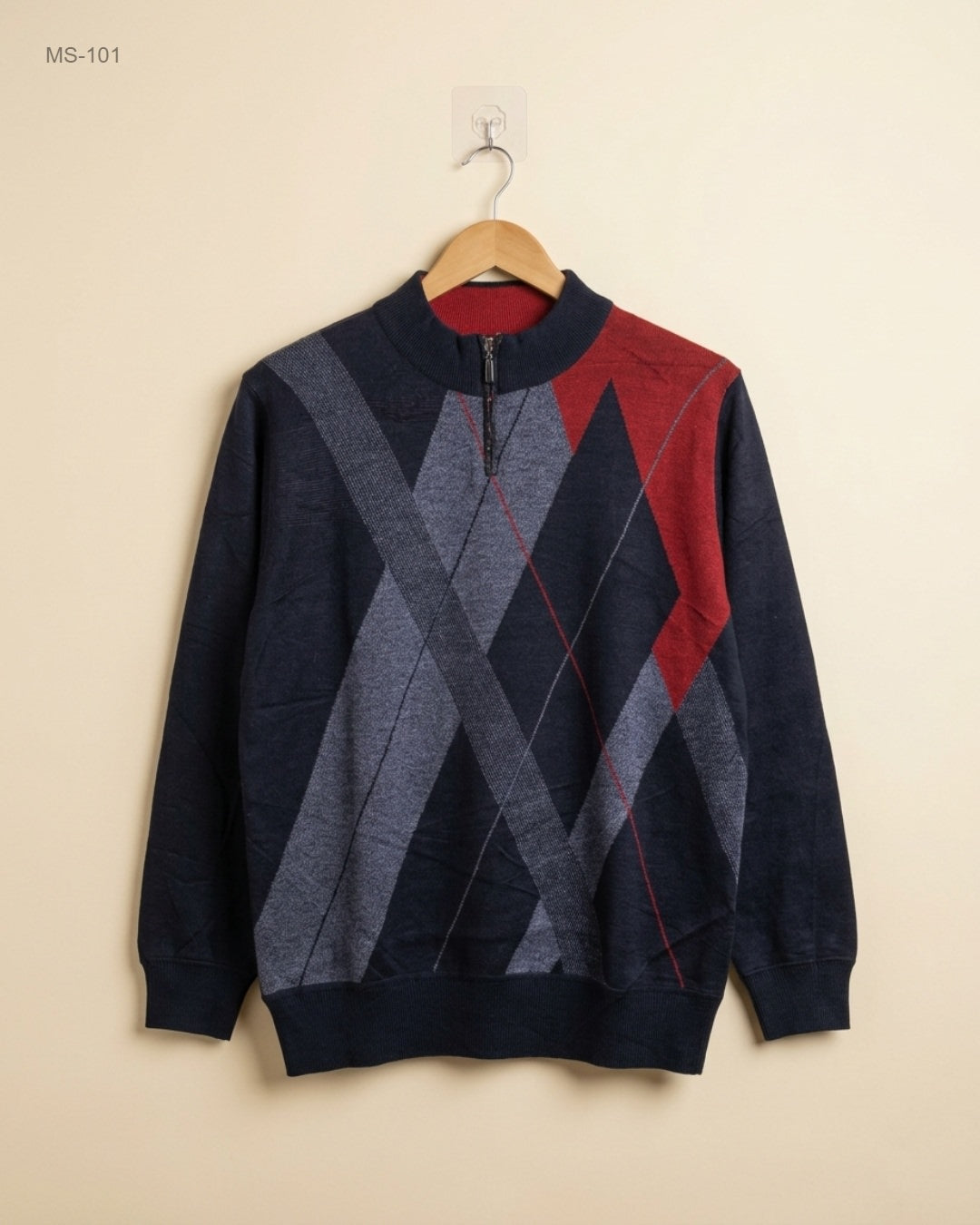 UK Imported secondhand Winter Cardigans & Sweaters - Unknown brand, Navy Blue Polyester, Premium condition, for Men - Online Thrift Store Islamabad Pakistan