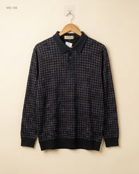 Unknown (MS-106) Long-Sleeved Knit Polo - S