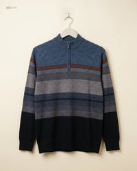 Unknown (MS-111) Quarter-Zip Knit Sweater - M/L