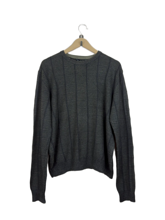 Men's Jumpers & Sweaters | Montechiaro | Preloved Branded | Black Green Acrylic & Cotton | Premium | OTS Thrift Store Peshawar Pakistan