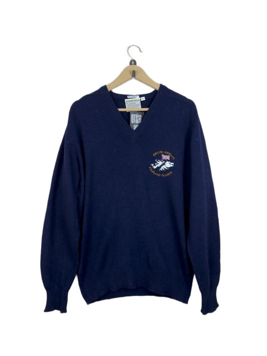 Secondhand Branded Men's Jumpers & Sweaters by Campsie of Scotland, Navy Blue Lambswool fabric, Excellent condition, for Men - Online Thrift Shop Peshawar Pakistan