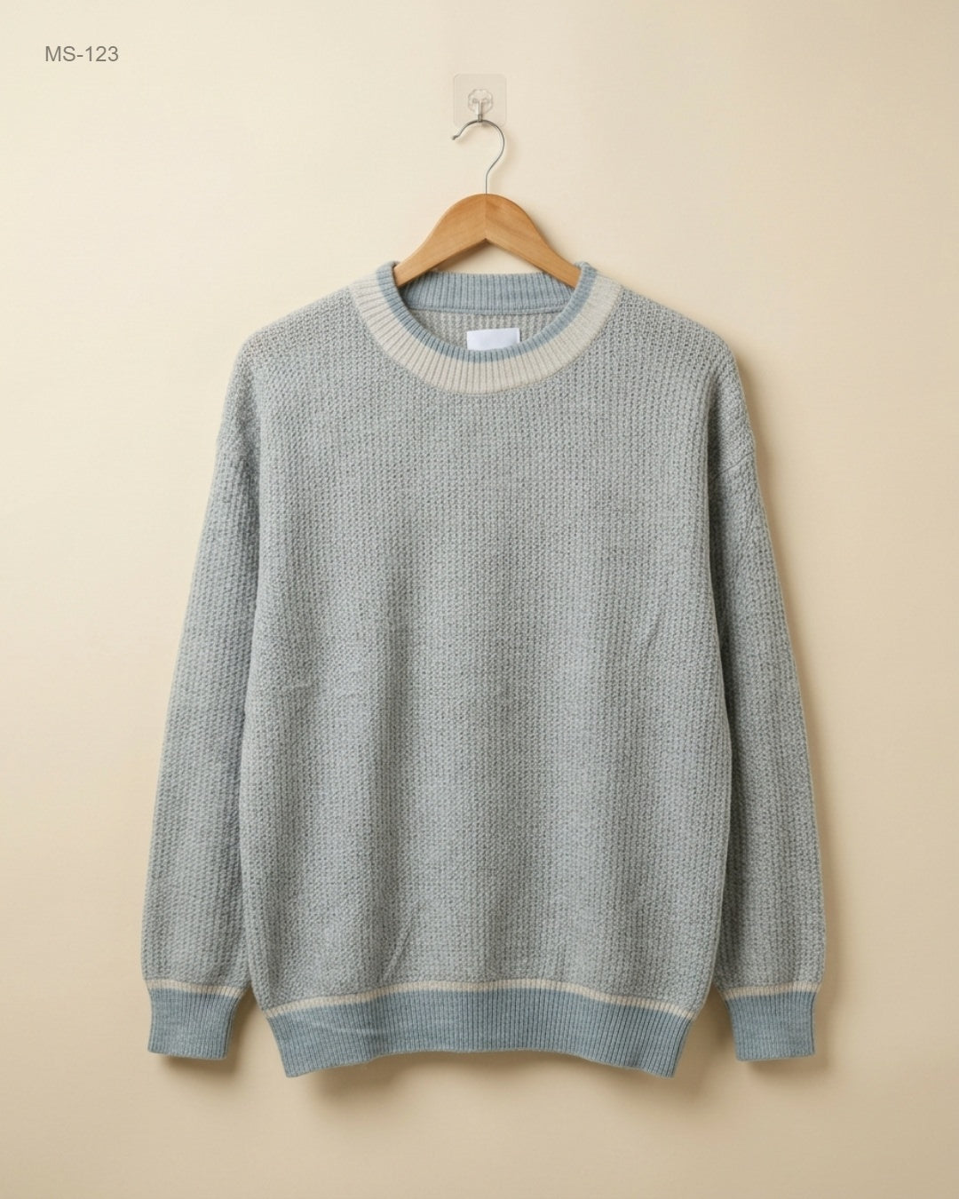 Unknown (MS-123) Textured Crew-Neck Sweater - M/L