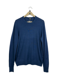 Blue Men's Jumpers & Sweater by Uniqlo (MS-125)