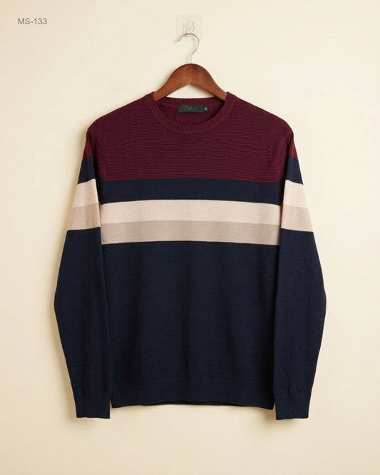 Premium Condition Winter Cardigans & Sweaters | Preloved Unknown | Maroon & Skin Polyester | Thrift Shop for Men Lahore Pakistan | OTS
