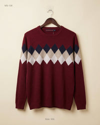 Unknown (MS-136) Argyle Crewneck Sweater - XS