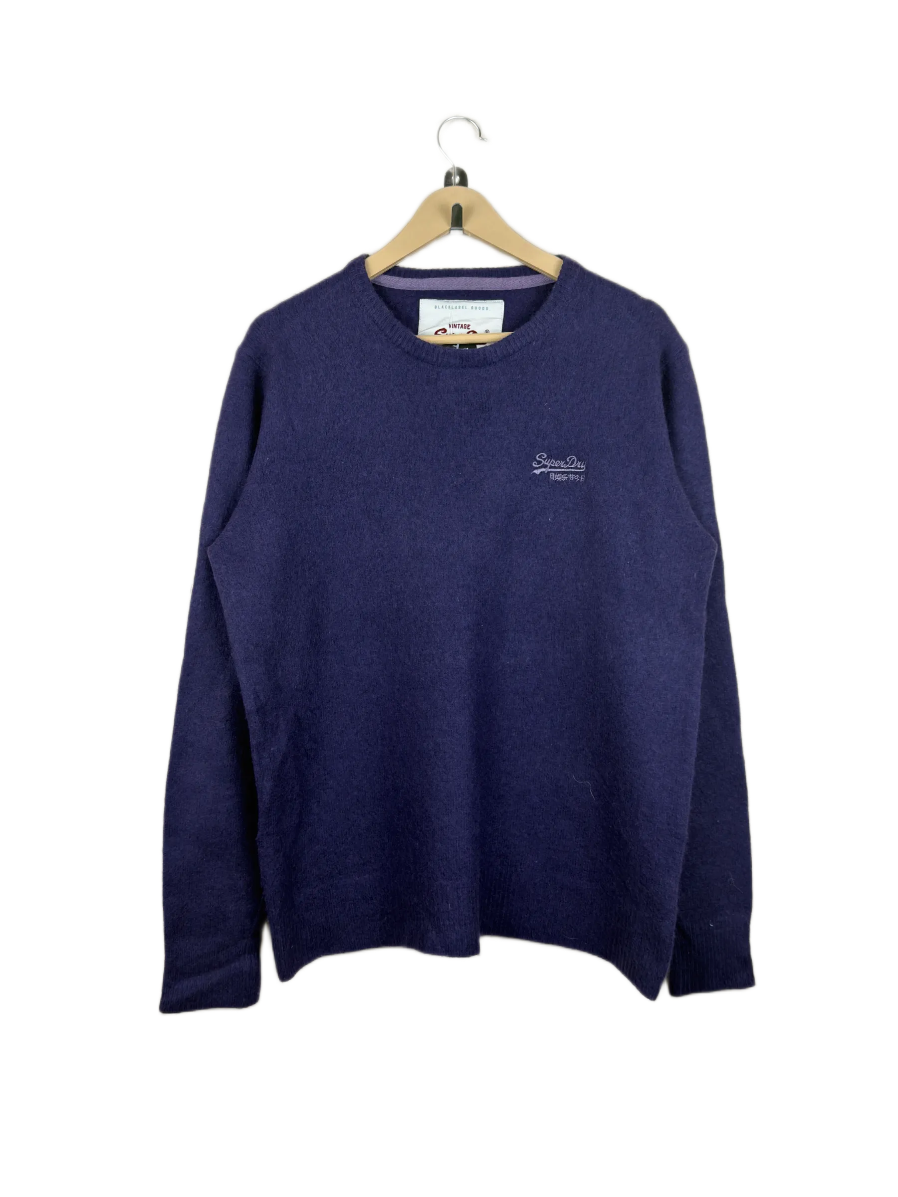 Preloved Premium Men's Jumpers & Sweaters by Superdry, Blue Wool for Men - OTS Thrift Shop Peshawar Pakistan