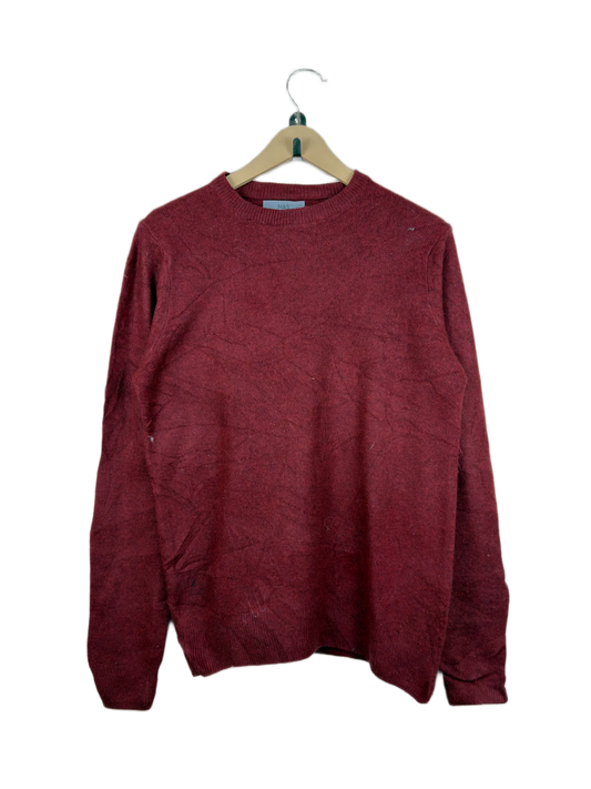 Secondhand Branded Men's Jumpers & Sweaters by Marks & Spencer, Red Wool fabric, Good condition, for Men - Online Thrift Shop Lahore Pakistan
