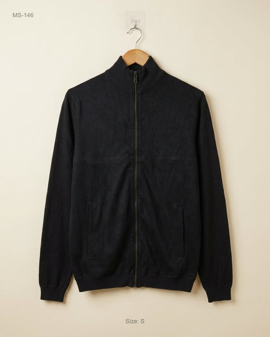 Premium Condition Winter Cardigans & Sweaters | Preloved ZARA MEN | Black Polyester | Thrift Shop for Men Karachi Pakistan | OTS