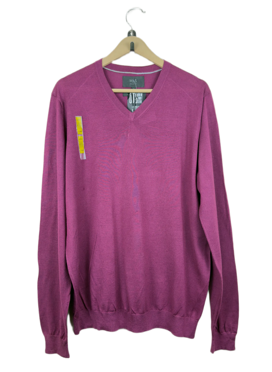 Shop Good Men's Jumpers & Sweaters by Marks & Spencer | Preloved Branded Clothes | Maroon Wool | Men | OTS Thrift Store Lahore Pakistan