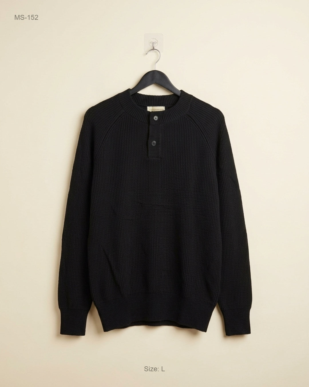 Unknown (MS-152) Henley Knit Sweater - M/L