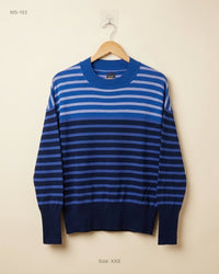 GAP (MS-163) Striped Crew-Neck Sweater - S/M
