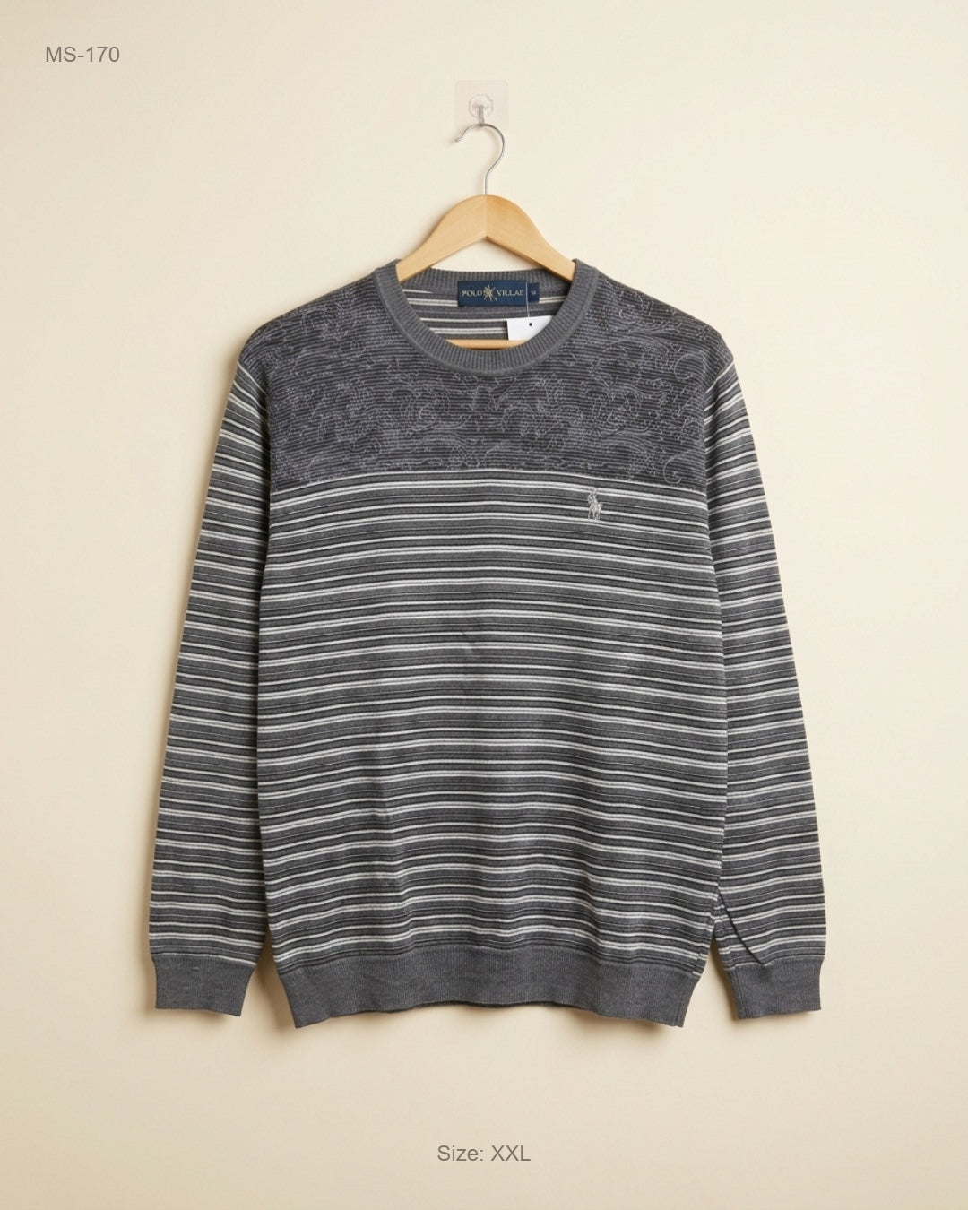 Polo Villae (MS-170) Striped Knit Sweater - M/L