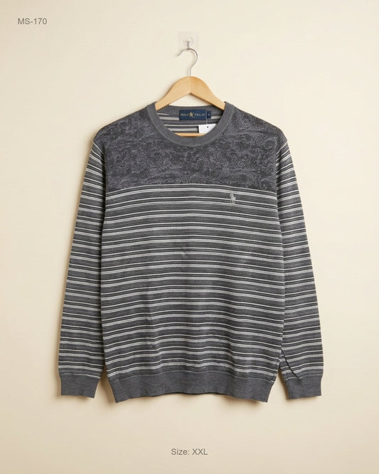 UK Imported secondhand Winter Cardigans & Sweaters - Polo Villae brand, Grey Polyester, Premium condition, for Men - Online Thrift Store Karachi Pakistan