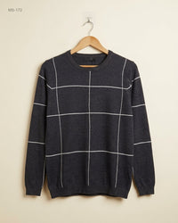 Unknown (MS-172) Crewneck Windowpane Sweater - S