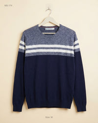 Unknown (MS-174) Color-Block Crew-Neck Sweater - XS