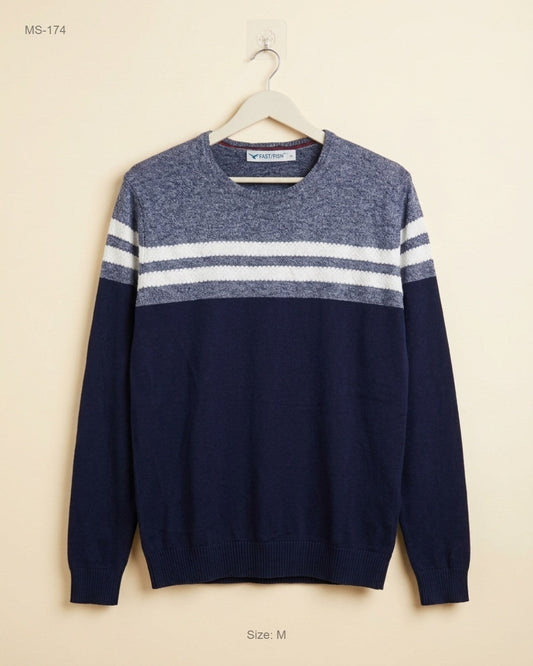 Preloved Premium Winter Cardigans & Sweaters by Unknown, RoyalBlue Polyester for Men - OTS Thrift Shop Peshawar Pakistan