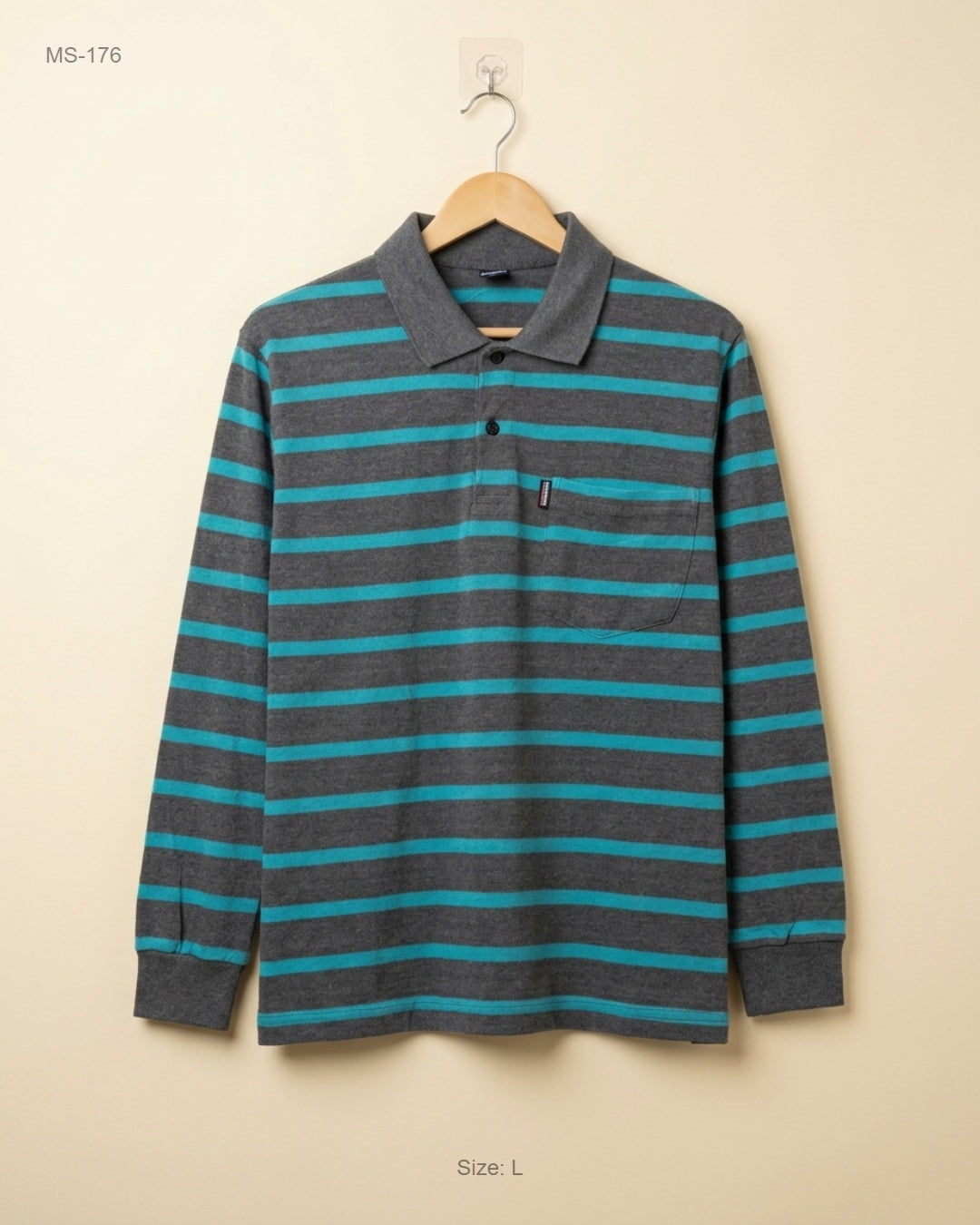 Secondhand Branded Winter Cardigans & Sweaters by Unknown, Stripe Sweater Polyester fabric, Premium condition, for Men - Online Thrift Shop Lahore Pakistan