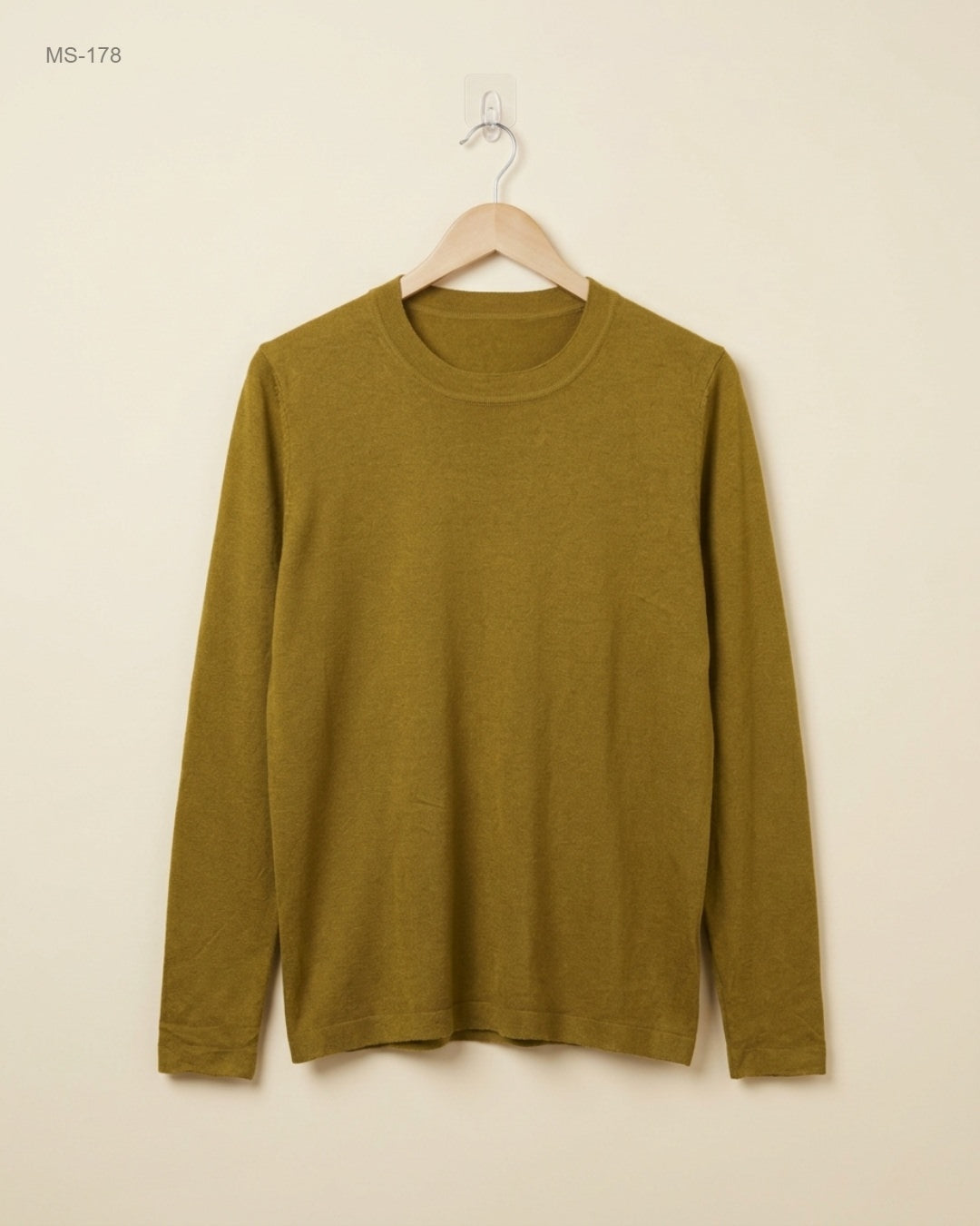 Unknown (MS-178) Fine-Knit Crewneck Top - S